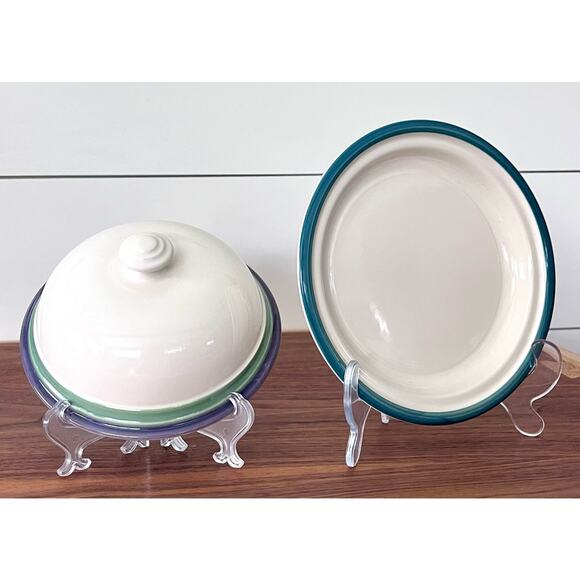 Mountain Shadow by Pfaltzgraff Round Covered Butter Dish Vintage Discontinued - Picture 4 of 9